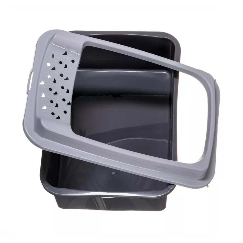 Kaķu kastīte DIAMENTIQ Bonita pelēka plastmasas 571×392×209 mm, 1 kg
