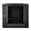 EXTRALINK LITE 9U 530X400 PIENENAMA PIE SIENAS STATĪVU SKAPIS MELNS AR PLAUKTU