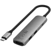 Satechi ST-P4SM saskarnes centrmezgls USB Type-C 10000 Mbit/s Pelēks
