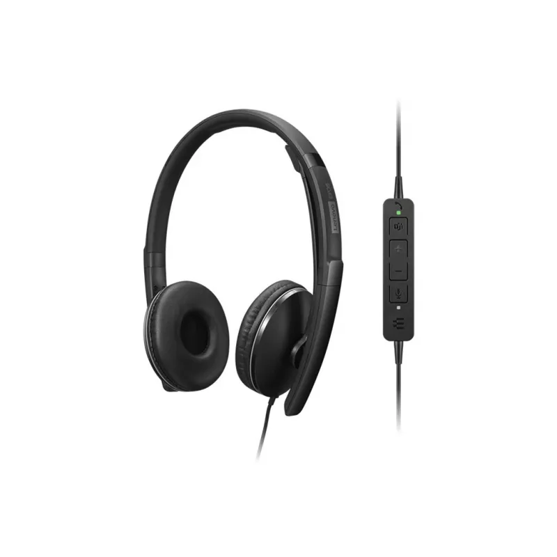 Lenovo 4XD1M45627 austiņas/headset Vadu Austiņu lente USB Type-C Melns