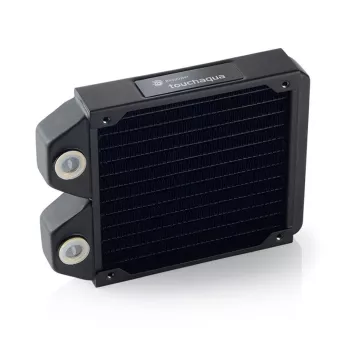 Radiators 120 mm BitsPower Tarasque BPTA-NLSS120-F2PB — plāns radiators vienam 120 mm ventilatoram
