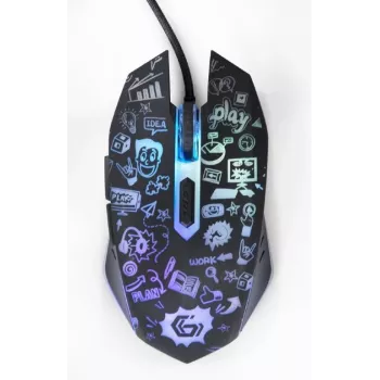 USB optiskā pele MELNA/MUS-6B-GRAFIX-01 Gembird
