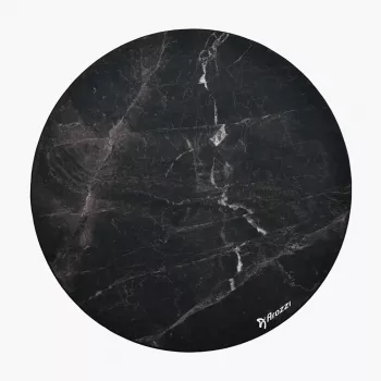 Grīdas paklājiņš krēslam Arozzi Zona Round Floor Pad — Melns Marble, apaļš aizsargpaklājiņš cietām grīdām un grīdām ar zemu paklāju