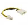 DeLOCK kabelis P4 vīrišķais Molex 4pin vīrišķais Daudzkrāsains 0,13 m