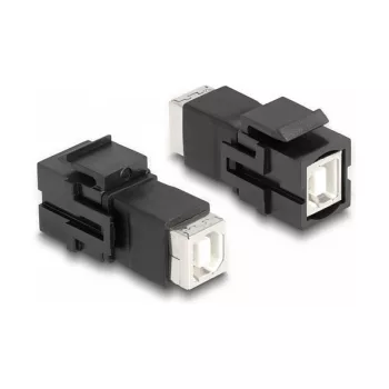 DeLOCK Keystone Module USB 2.0 Type-B ligzda–USB 2.0 Type-B ligzda, melns