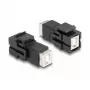 DeLOCK Keystone Module USB 2.0 Type-B ligzda–USB 2.0 Type-B ligzda, melns