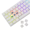 Mehāniskā spēļu tastatūra White Shark Wakizashi WAKIZASHI-2-US-W-BLUE — ASV izkārtojums, zilie slēdži