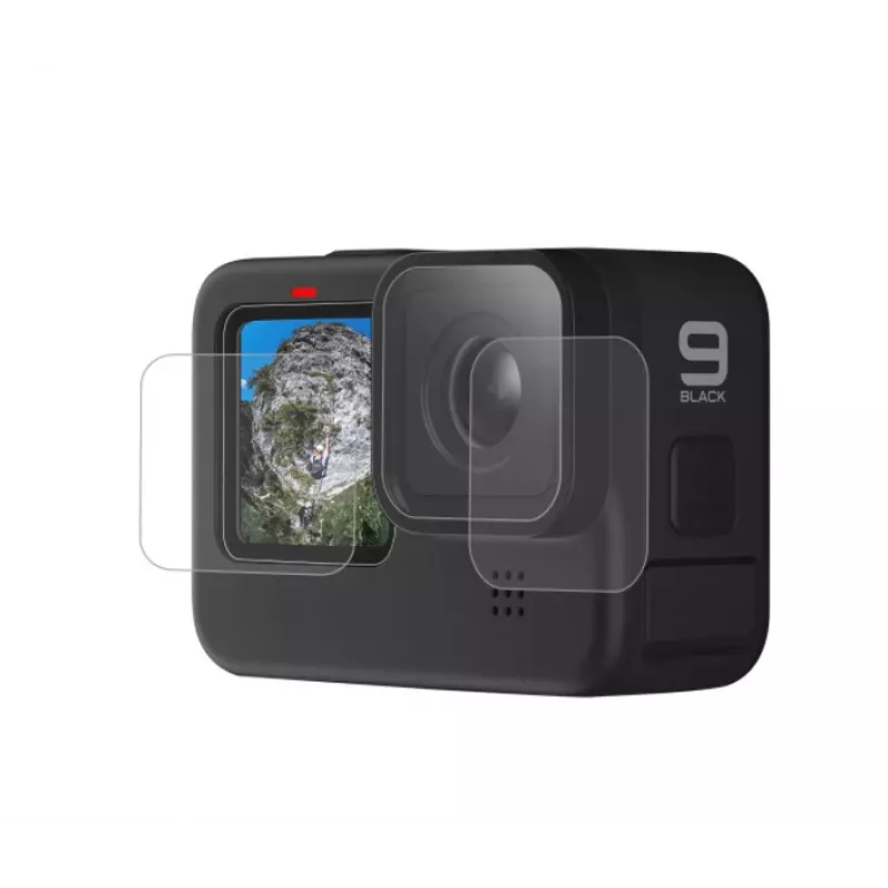 Rūdīta stikla ekrāna un objektīva aizsargs Telesin GoPro Hero 9 / Hero 10 (GP-FLM-901)