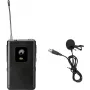 Piespraužamais mikrofons Omnitronic UHF-E sērija 828,6 MHz, piespraužams lavalier mikrofs, daudzvirzienu kapsula