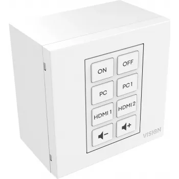 Vadības modulis VISION TC3-CTL/2 — 8 pogu IR apmācības panelis ar RS-232 atbalstu