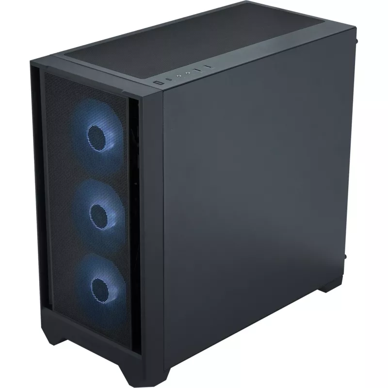 Datora korpuss Silentware Flow 110 A-RGB Melns — vidēja torņa šasija, rūdīta stikla sānu panelis