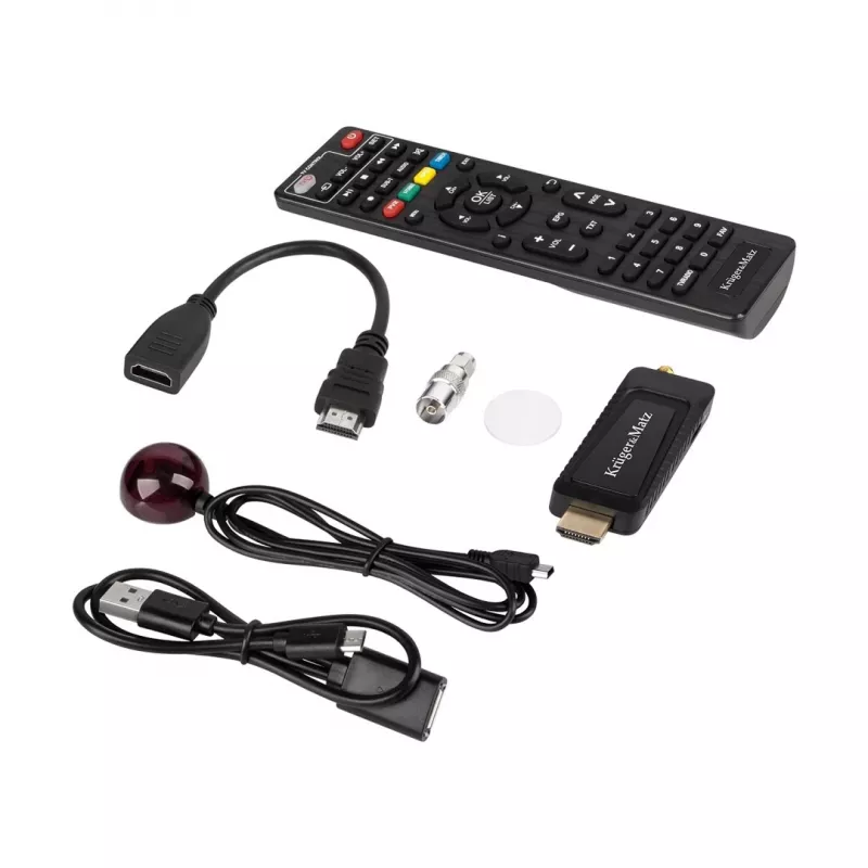 Mini DVB-T2 H.265 HEVC uztvērējs KRUGER & MATZ KM9998, 470–862 MHz, 1 uztvērējs, HDMI, USB, 720p