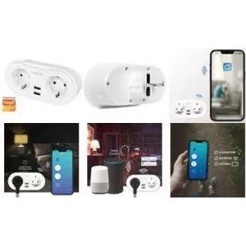 Viedā Wi-Fi kontaktligzda LOGILINK SH0102, balta, 2 rozetes