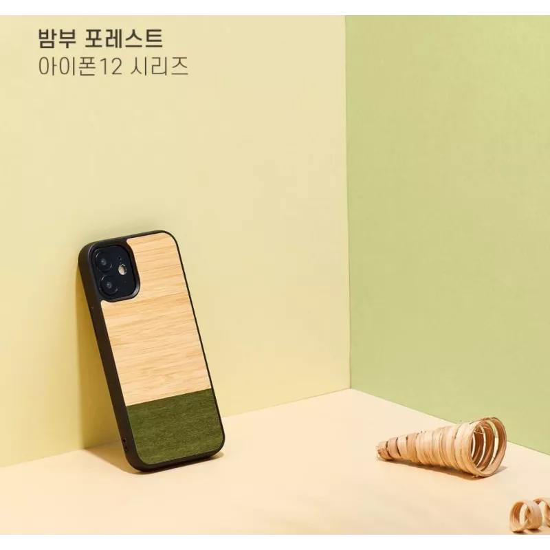 Telefona maciņš man and wood iPhone 12 mini — Bamboo Forest Melns