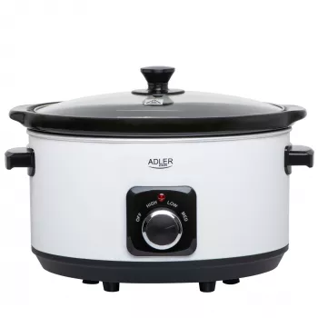 Adler AD 6413r Lēnais plīts, 5,8L, Balts Adler