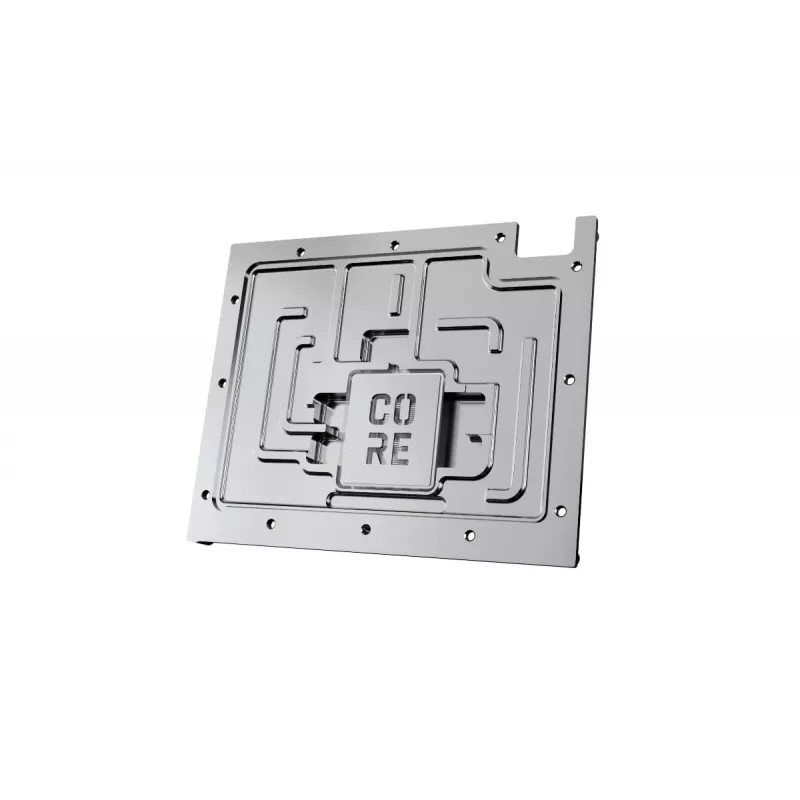 Aizmugures plāksne Alphacool 10265 akrils alumīnijs hroms varš neilons melna 161mm