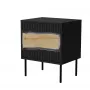 Cama INSERTO Naktsskapītis, 2 gab., 50x40x61.5 cm, melns + LED