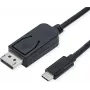 Video kabeļa adapteris ROLINE 11.04.5837 3m DisplayPort USB Type-C Melns