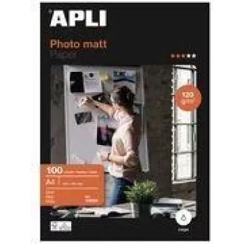 Fotopapīrs APLI 12626 A4 Balts Matēts 120 g/m² Tintes printeriem