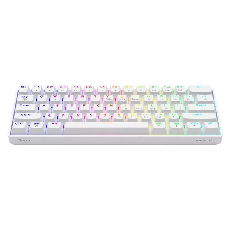 Mehāniskā tastatūra Whiteout X2, Blue Outemu, Hot Swap Savio Savgk-white