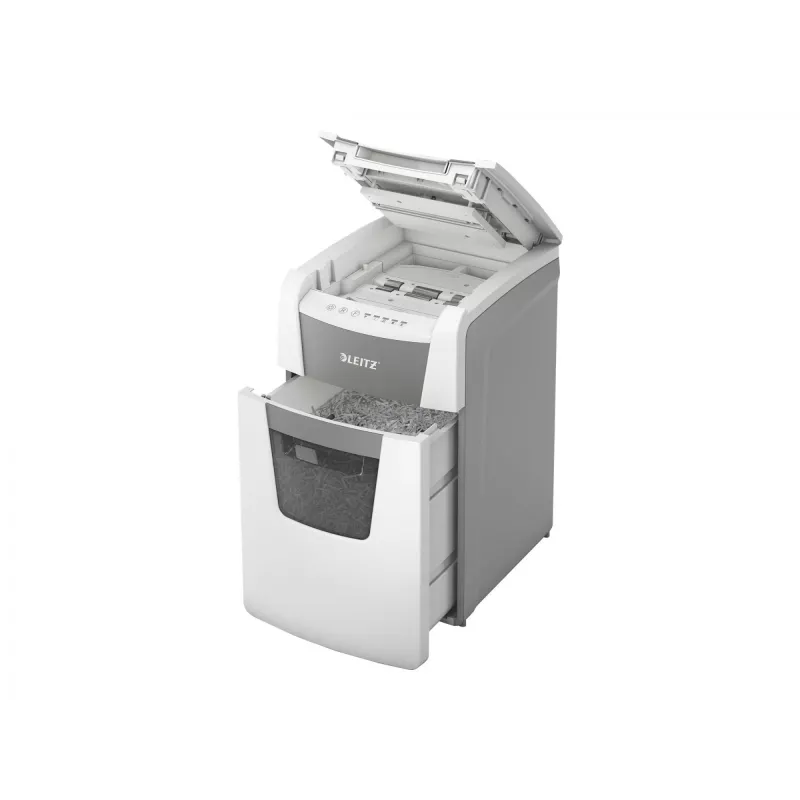 Leitz IQ Autofeed Office 150 Automātiskais papīra smalcinātājs P4, krustveida smalcināšana, 22 cm, 4 x 30 mm, 44 L, 350 lapas, 55 dB