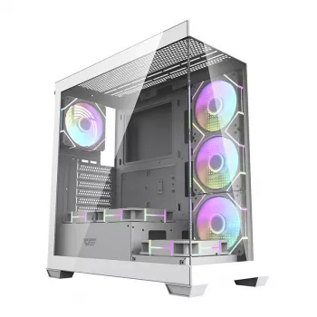Datora korpuss Darkflash DS900 (balts) + 7 ARGB ventilatori