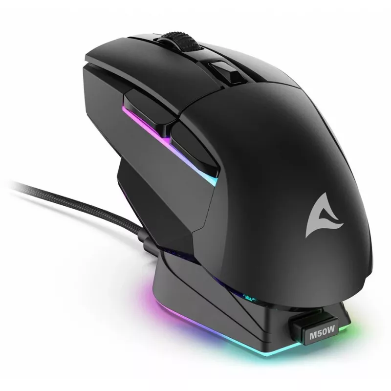 Skiller SGM50W melna optiskā RGB spēļu pele