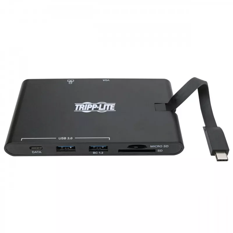USB-C dokstacija - 4K HDMI, VGA, USB 3.2 Gen 1, USB-A/C centrmezgls, Gigabit Ethernet, atmiņas karšu sloti, 100 W PD uzlāde