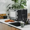Elektriskā cepeškrāsns Adler AD 6028 — 60 L, 2000 W, brīvi stāvoša, rotējošās vadības ierīces, rotisserie, max 230°C, melna