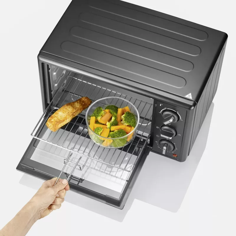 Elektriskā mini cepeškrāsns SEVERIN TO 2078 — 20 L tilpums, 1600 W, melna, brīvi stāvoša