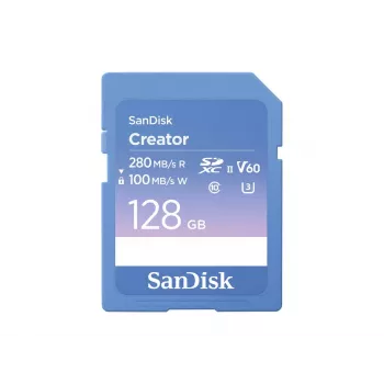 SanDisk Creator SD atmiņas karte UHS-II 128GB Pārsūtīšanas ātrums līdz 280 MB/s