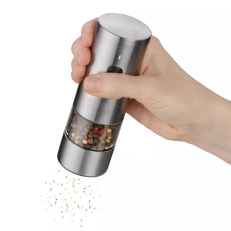 Caso sāls un piparu dzirnaviņas | SpiceDuo | Elektriskās | Korpusa materiāls Nerūsējošais tērauds | Litijs