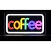 Neona LED zīme ActiveJet AJE-NEON COFFEE, daudzkrāsu, USB 5V, virsmas montāža, AS plastmasas rāmis
