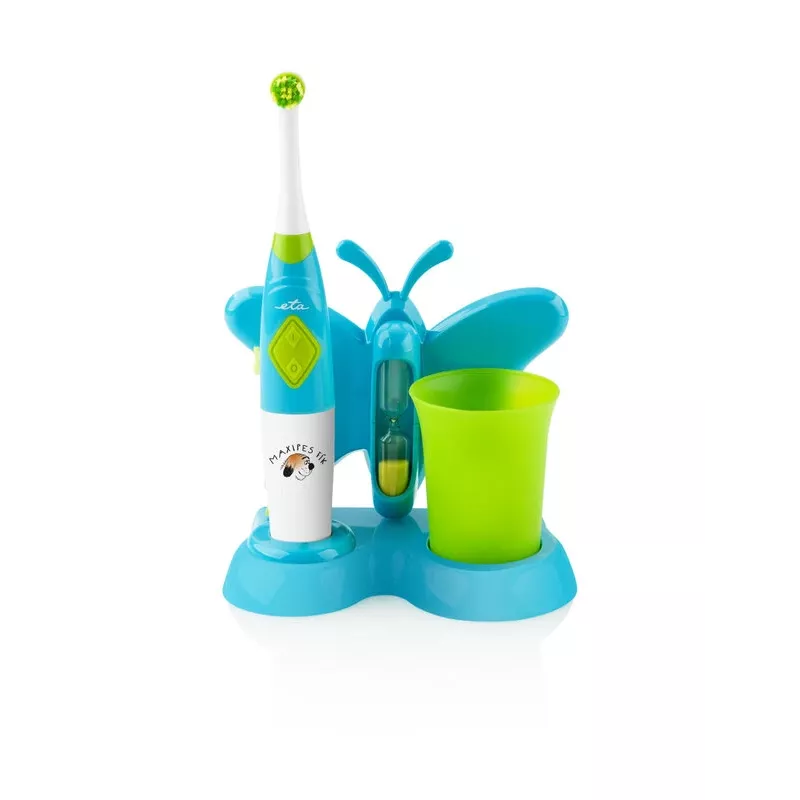 Bērnu rotējoši-oscilējoša zobu suka Eta Tooth Fairy 1294 90080 zila zaļa balta