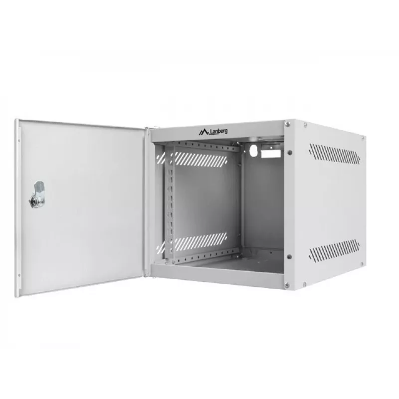 Pie sienas stiprināms statīvs LANBERG WF10-2304-00S 4U, 280×310×247 mm, dziļums 240 mm, 20 kg kravnesība, IP20, melns