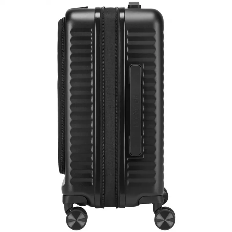 Salona koferis Rivacase 8180 Clark ECO – rokas bagāža, cietais korpuss, melns