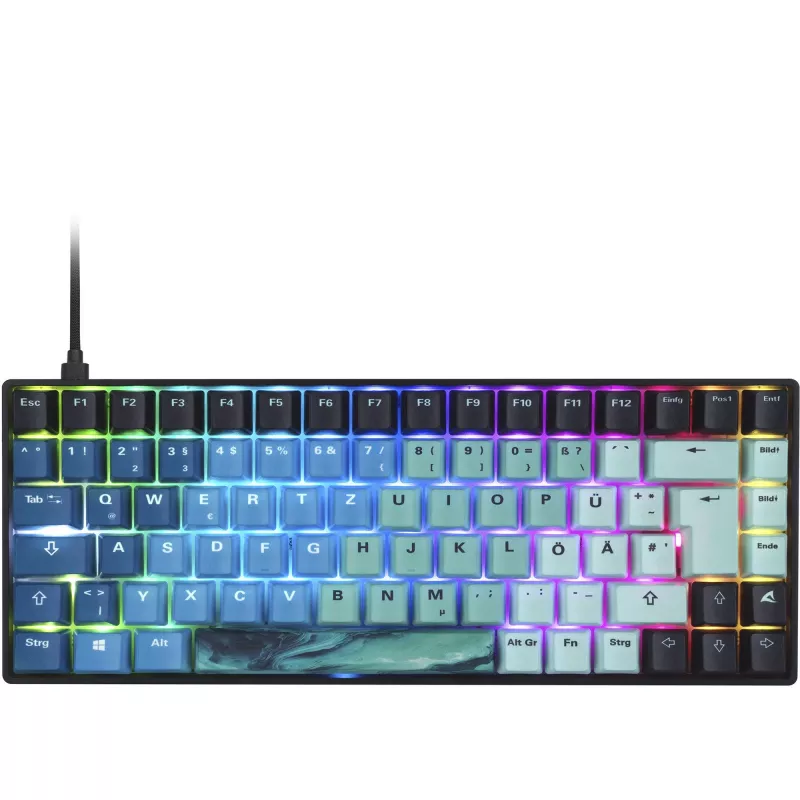 Mehāniskā spēļu tastatūra Sharkoon SKILLER SGK50 S3 Ultimate Rev2 piparmētru zilā krāsā QWERTZ izkārtojums