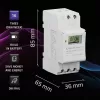 DIN-sliedes elektroniskais taimera slēdzis QOLTEC 50983, darbināms ar baterijām, automatizācijas shēmām