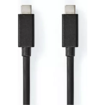 Nedis USB kabelis | USB 3.2 Gen 2x2 | USB-C™ spraudnis - USB-C™ spraudnis | 100 W | 4K@60Hz | 20 Gbps | niķelēts | 2.00 m | Apaļš | PVC | Melns | Kaste