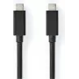 Nedis USB kabelis | USB 3.2 Gen 2x2 | USB-C™ spraudnis - USB-C™ spraudnis | 100 W | 4K@60Hz | 20 Gbps | niķelēts | 2.00 m | Apaļš | PVC | Melns | Kaste