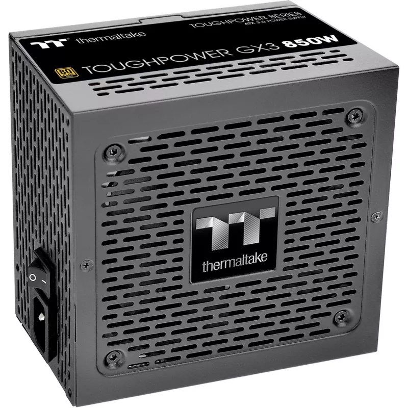 Thermaltake ToughPower GX3 - barošanas bloks (iekšējais) - ATX12V 3.0 - EPS12V - 80 PLUS Gold - AC 100-240 V - 850 W - melns (PS-TPD-0850NNFAGE-3)