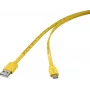 Renkforce USB kabelis USB 2.0 USB-C spraudnis USB-A spraudnis dzeltens Mass-Aufdruck metrisch (RF-6721076)