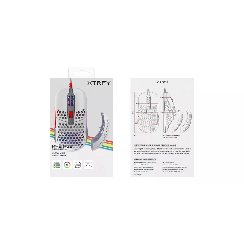 CHERRY XTRFY M42 pele Gaming Ambidextrous USB Type-A Optical 16000 DPI