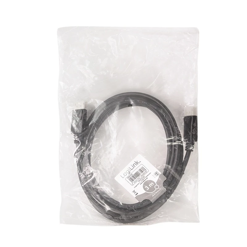 LogiLink DisplayPort kabelis 3 m melns CD0102