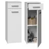 Vannas istabas puskolonna ar atvilktni Top E Shop Nel 30×30×85 cm balta matēta