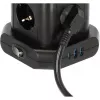 Vertikāla rozetes tornis Brennenstuhl 1153560010 — 8 rozetes, 2×USB-A, 1×USB-C, melns