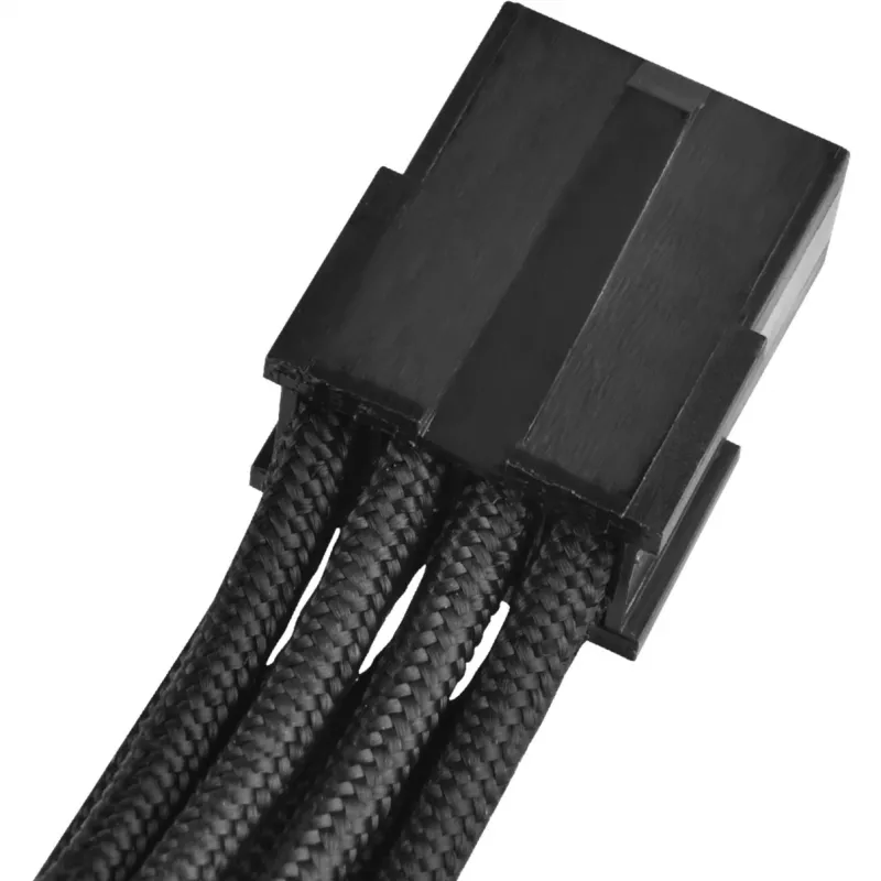 SilverStone SST-PP07-PCIB pagarinātājkabelis PCIe 8 kontaktu uz PCIe 6+2 kontaktu, 25 cm, melns