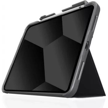 STM dux plus - Flip-Hülle für Tablet - widerstandsfähig - Polycarbonat, Thermoplastisches Polyurethan (TPU) - Schwarz - für Apple 10,9-inch iPad (10. 