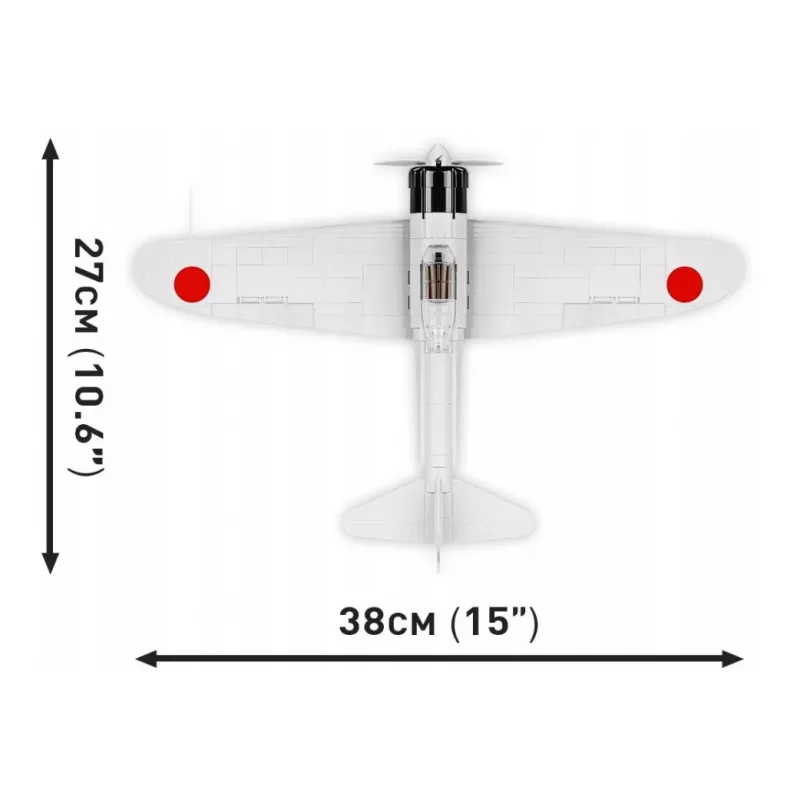 Būvēšanas komplekts Cobi Mitsubishi A6M2 “Zero‑Sen” – 347 gabali, ieteicamais vecums 3+