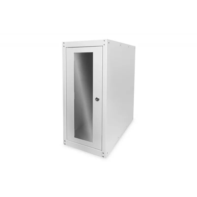 Digitus datora korpuss ar stikla durvīm, uz riteņiem, slēdzams, ar ventilācijas spraugām